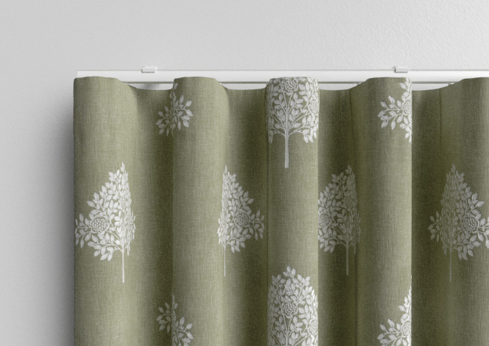 William Morris Marigold Tree Embroidery, Nettle - Made to Measure Curtains - Image 13